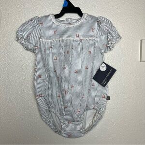 NWT Gerber 24 Months Blue and White Striped Onesie One Piece